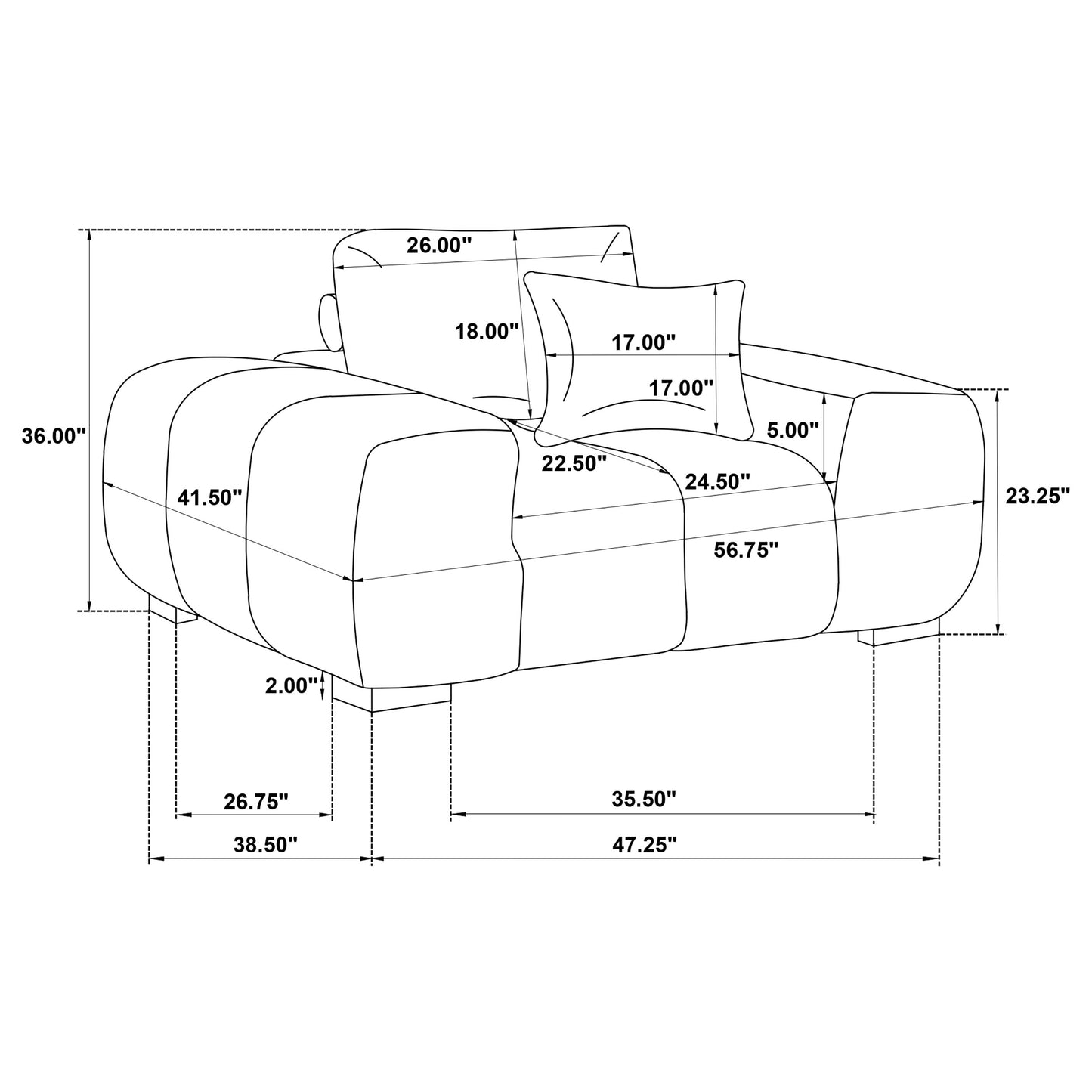 Octavia Upholstered Track Arm Accent Chair Amber