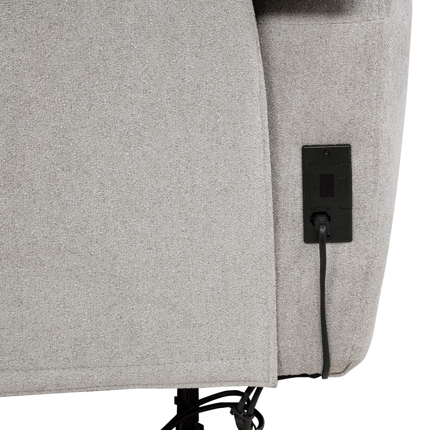 Sylmar Chenille Upholstered Power Reclining Sofa Dove Grey