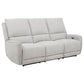 Sylmar 3-piece Chenille Power Reclining Sofa Set Dove Grey