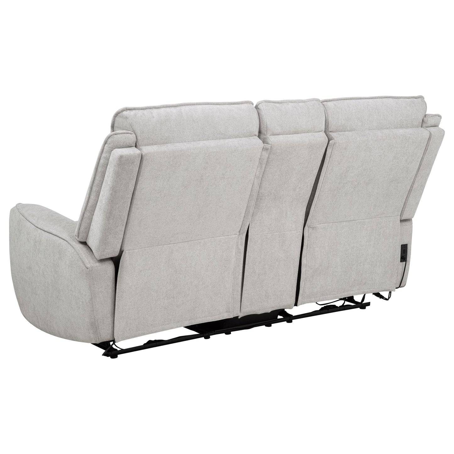 Sylmar Chenille Upholstered Power Reclining Loveseat Dove Grey