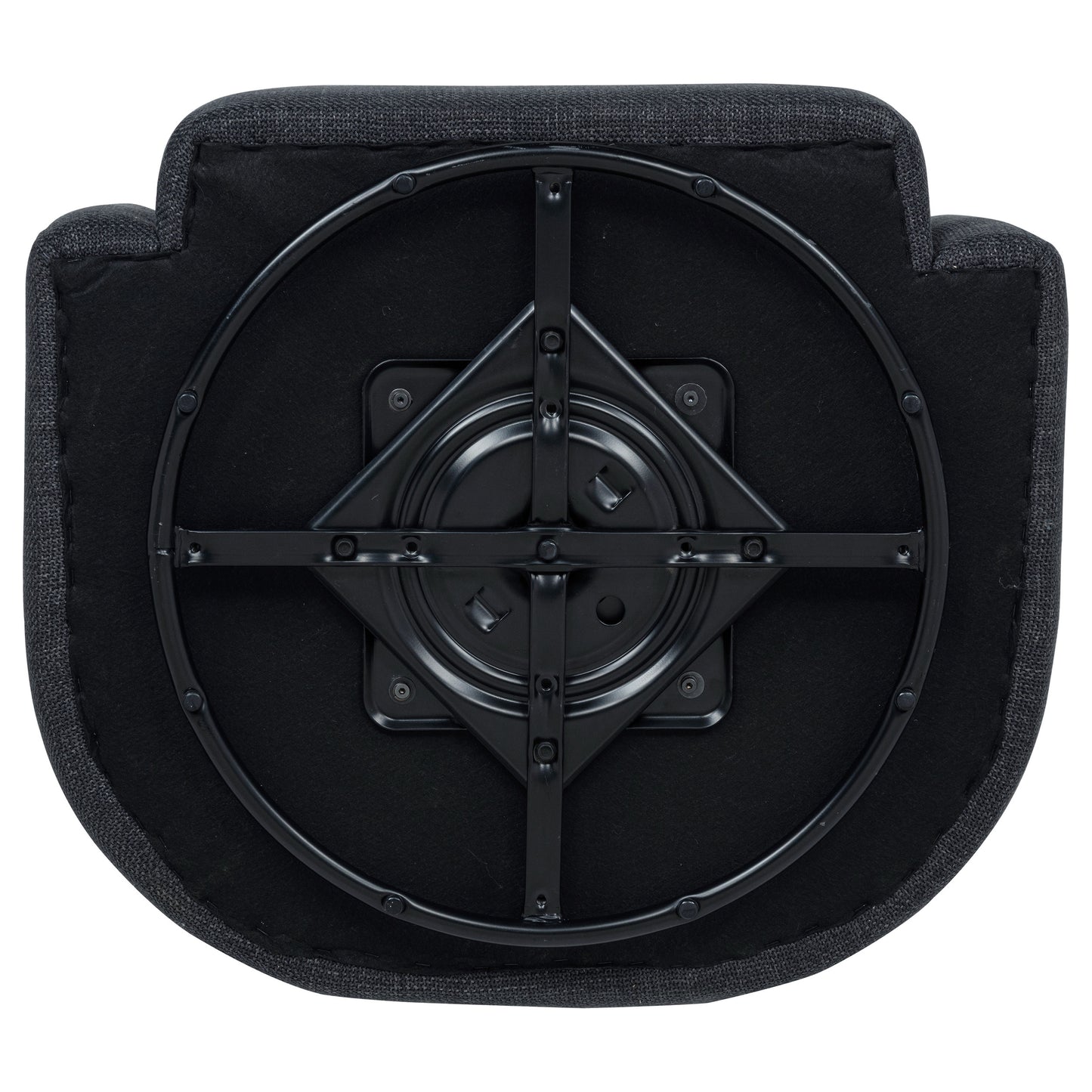 Mossbrook Fabric Upholstered Swivel Accent Chair Anthracite