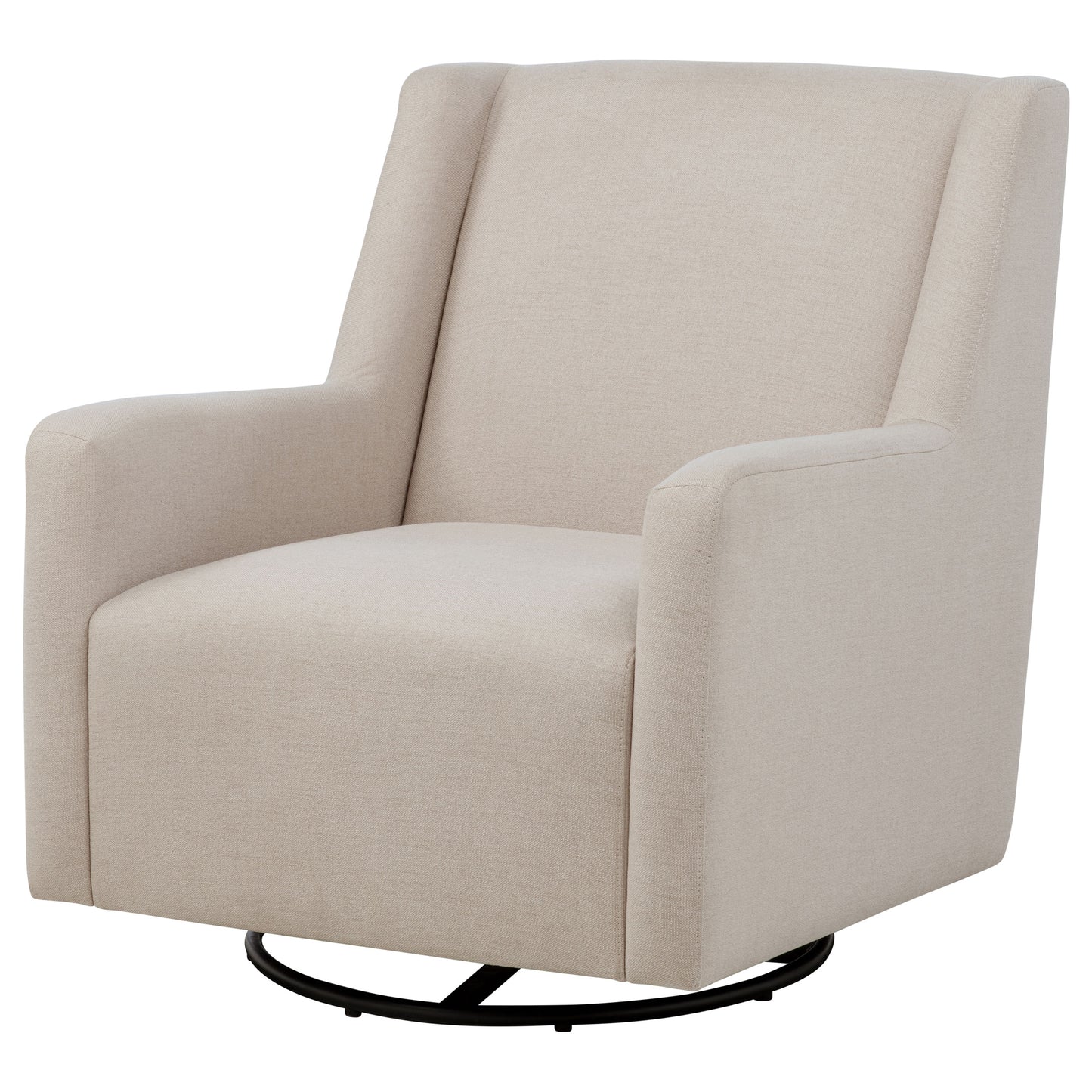 Sorrel Fabric Upholstered Swivel Glider Arm Chair Latte