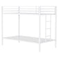 Alevera Metal Twin Over Twin Bunk Bed with Ladder White
