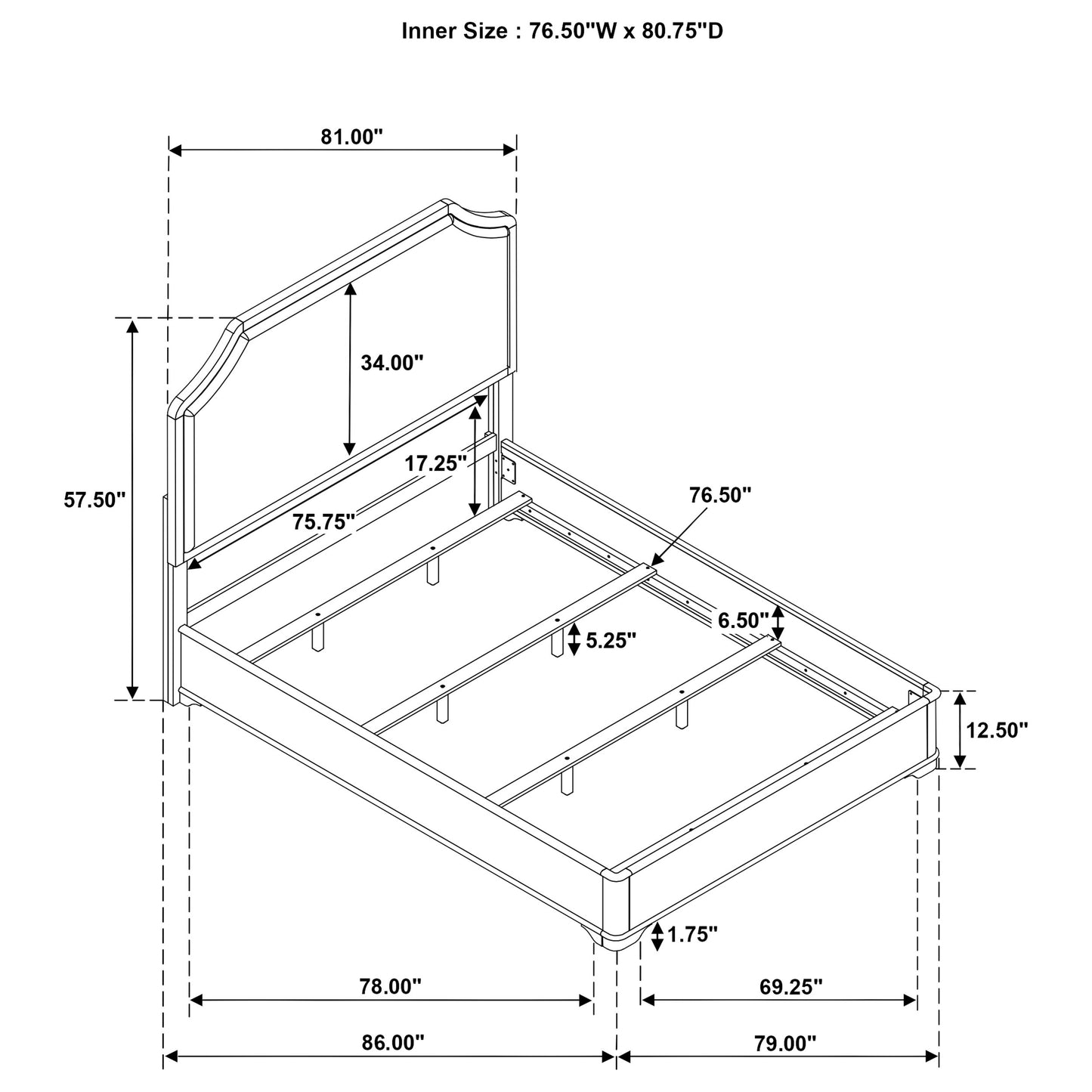 Garland 4-piece Eastern King Bedroom Set Brown Cherry