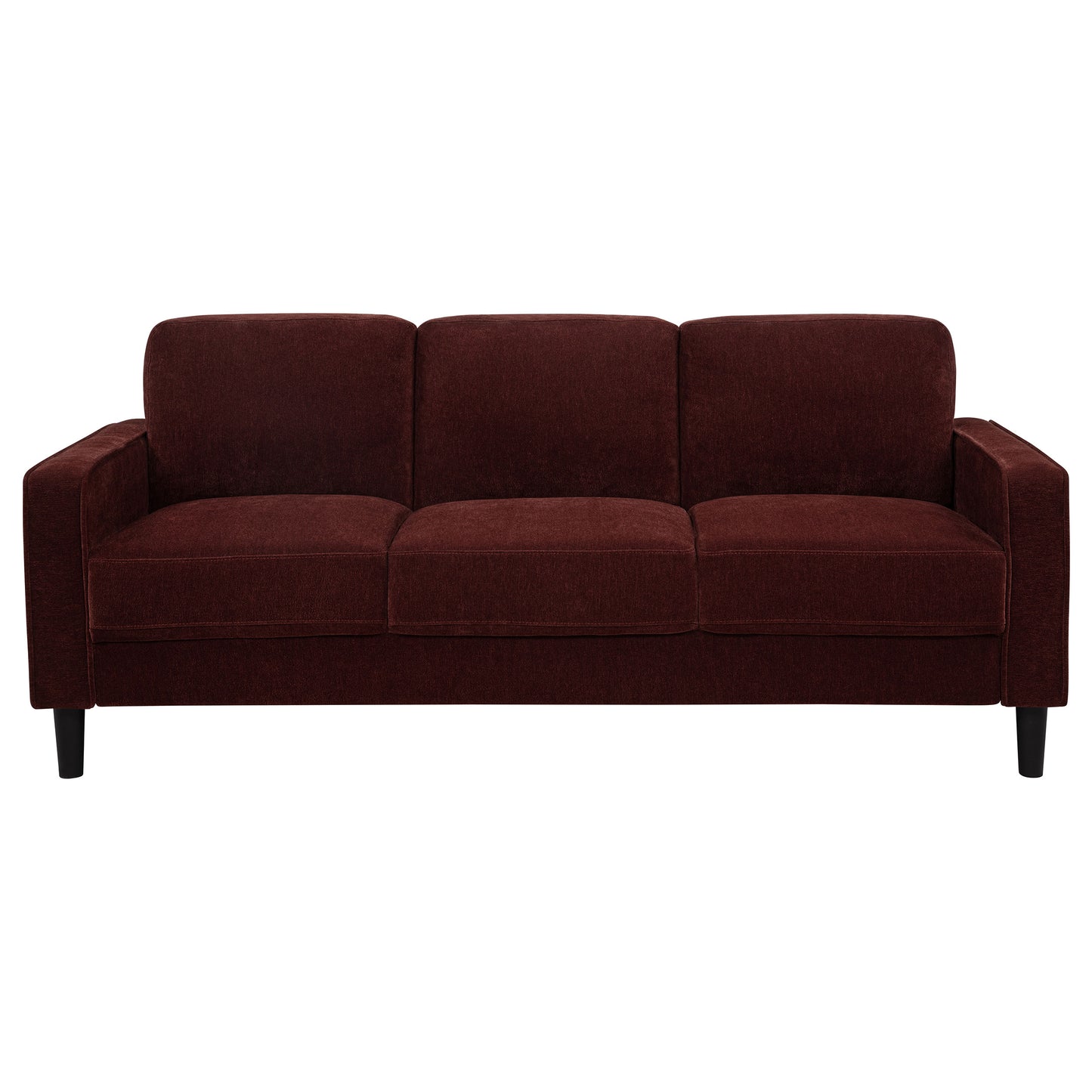 Ruth 3-piece Fabric Upholstered Track Arm Sofa Rust Red