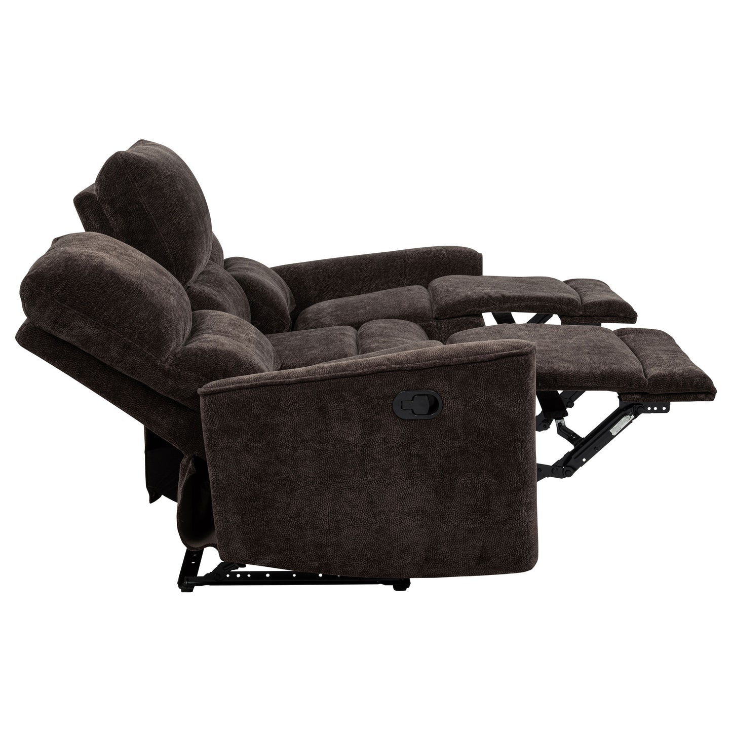Navarro 2-piece Upholstered Reclining Sofa Set Dark Brown