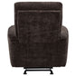 Navarro Chenille Upholstered Glider Recliner Dark Brown
