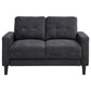 Bowen II 3-piece Upholstered Track Arm Sofa Set Steel Grey