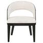 Leandro 5-piece Round Dining Table Set Burnished Black