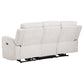 Kennett Chenille Upholstered Power Reclining Sofa Ivory