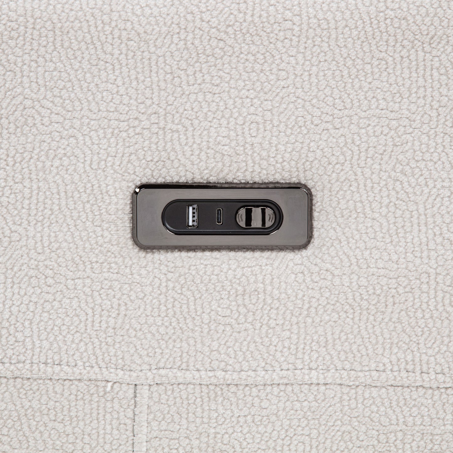 Kennett Chenille Upholstered Power Reclining Sofa Ivory