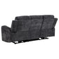 Kennett 2-piece Chenille Power Reclining Sofa Set Dark Grey