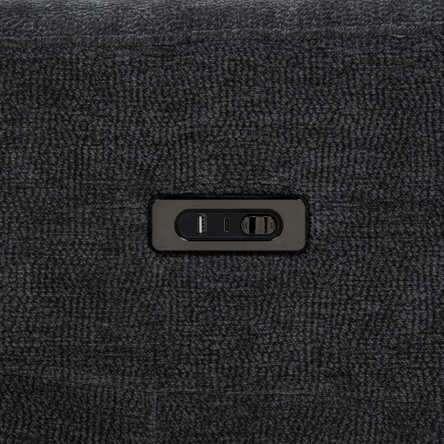 Kennett 3-piece Chenille Power Reclining Sofa Set Dark Grey