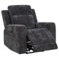 Kennett Chenille Upholstered Power Recliner Chair Dark Grey