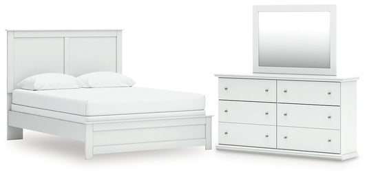 Bostwick Shoals Queen Panel Bed with Mirrored Dresser