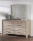 Solano 9-drawer Bedroom Dresser with Mirror Weathered Mango