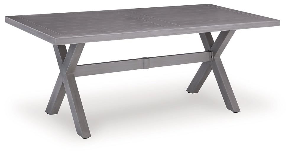 Half Moon Beach RECT Dining Table w/UMB OPT