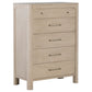 Solano 5-drawer Bedroom Chest of Drawers Weathered Mango