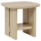 Kailani 2-piece Coastal Coffee and End Table Set Beige Oak