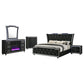 Lorient 5-piece Eastern King Bedroom Set Black
