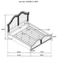 Evangeline Wood California King LED Panel Bed Silver Oak
