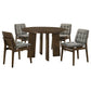 Strouse 5-piece Dining Set Grey and Walnut