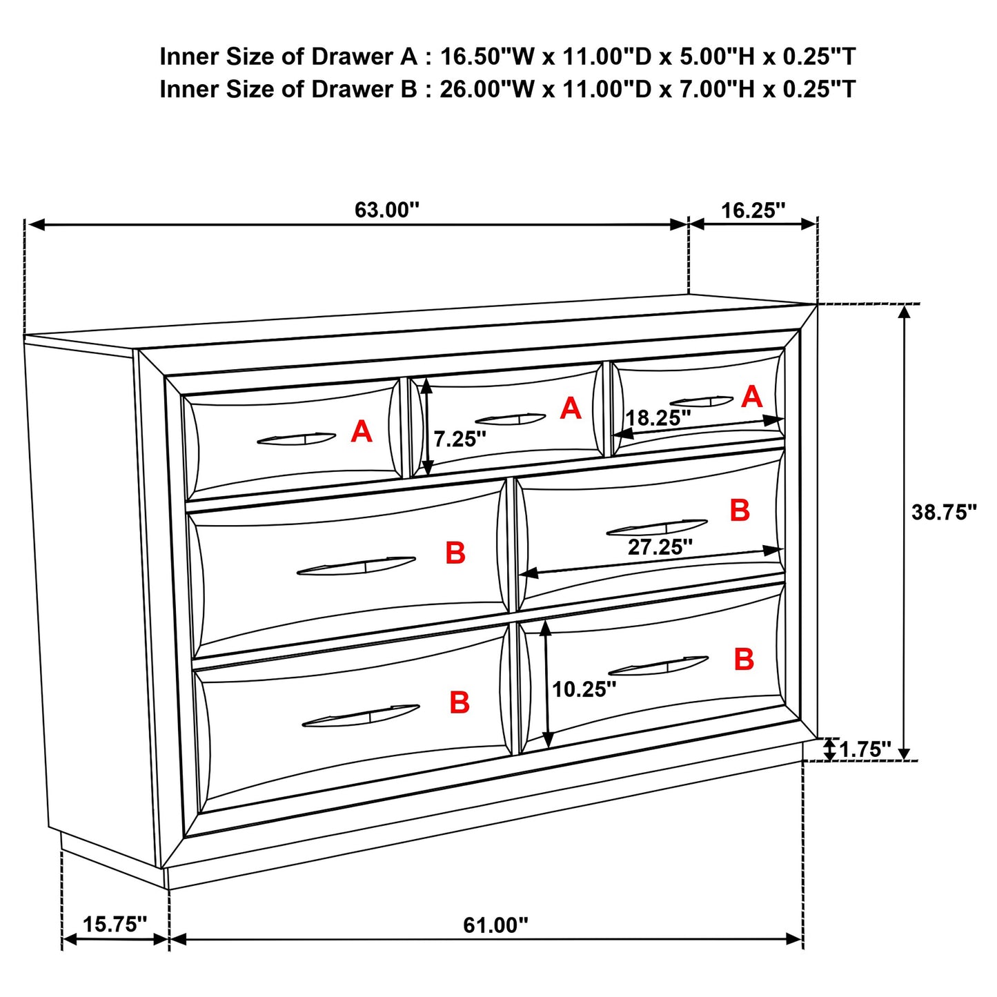Atlas 4-piece Queen Bedroom Set Dark Oak
