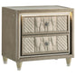 Lorient 4-piece California King Bedroom Set Ivory and Camel