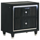 Ravenne 4-piece Velvet Upholstered Eastern King LED Bedroom Set Black