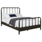 Rocco All Wood Water Pipe Open Frame Eastern King Bed Dark Bronze
