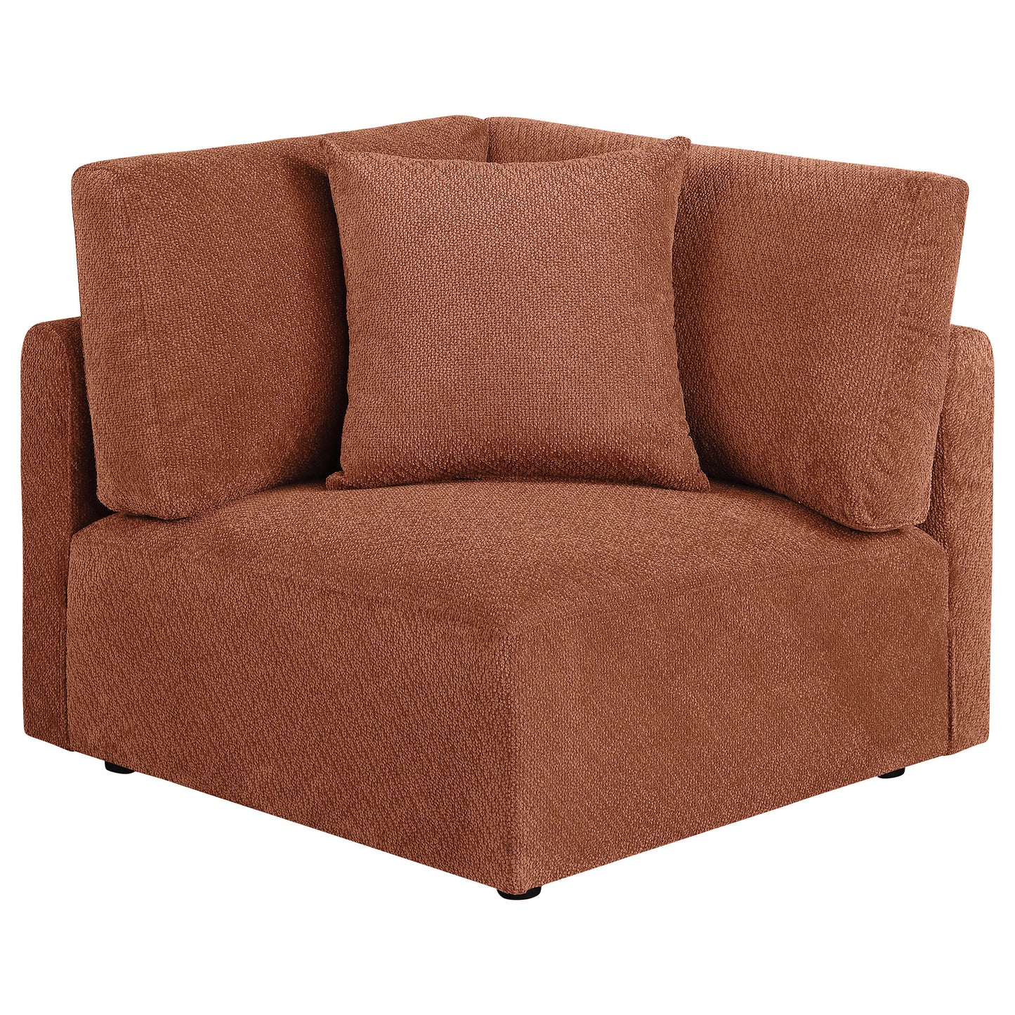 Elysia 6-piece Chenille Upholstered Modular Sectional Sofa Coral