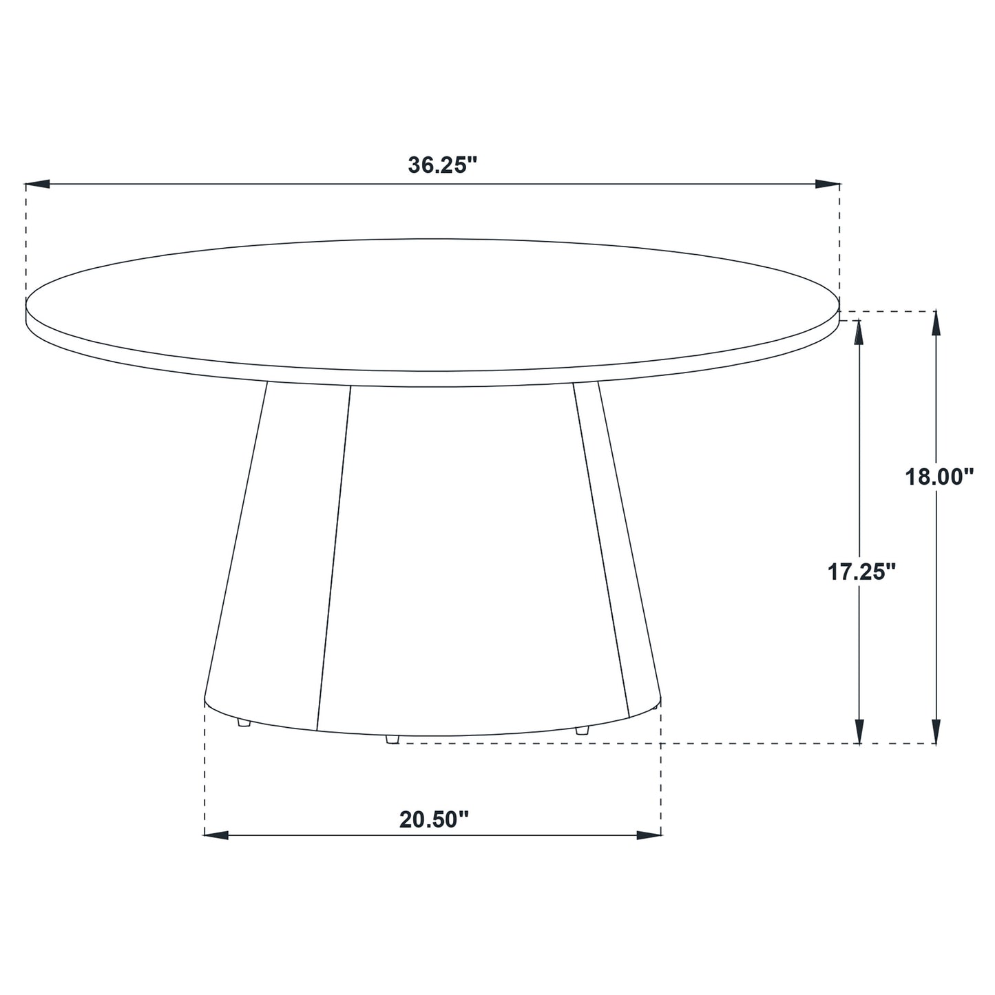 Franklin 3-piece Round Pedestal Coffee Table Set Dark Brown