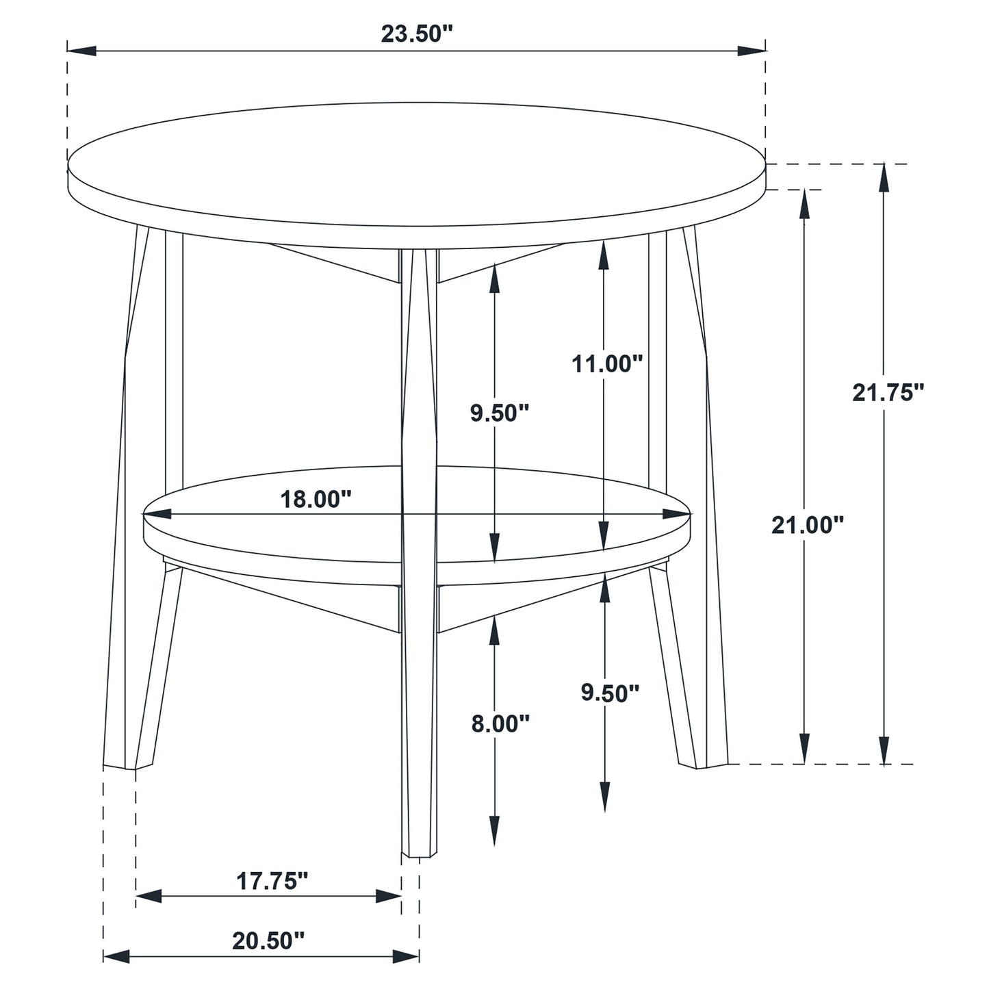 Bradley 3-Piece Round SmartTop Coffee Table Set Grey and Natural
