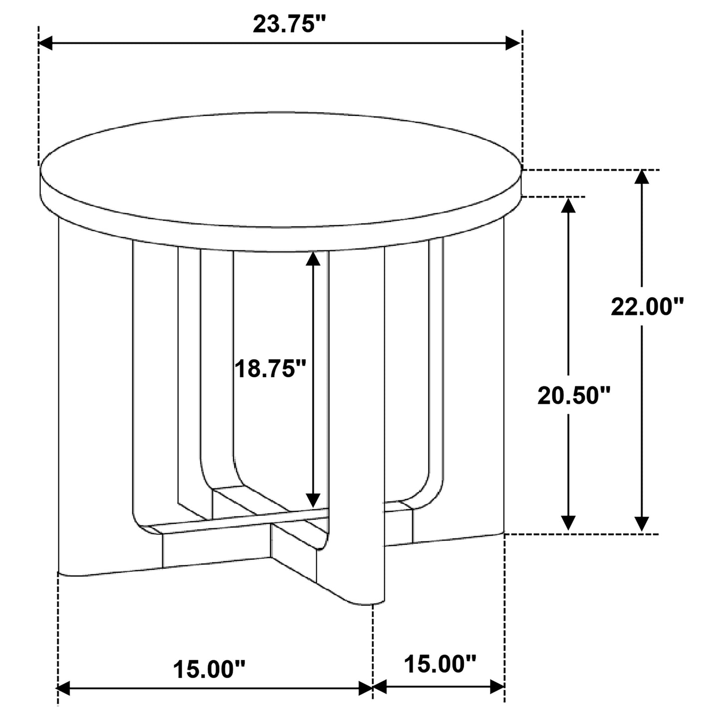 Kessler Round Sculptural Wood End Table Light Oak