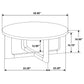 Kessler Round Sculptural Wood Coffee Table Light Oak