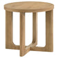 Kessler 3-piece Round Sculptural Wood Coffee Table Set Light Oak