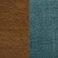 Paxton 5-piece Round Glass Top Counter Height Dining Set Teal Blue