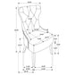 Baney Fabric Upholstered Dining Side Chair Cream and Black
