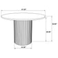 Hamlyn 5-piece Round Wood Dining Set Grey and Walnut