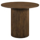 Hamlyn 5-piece Round Wood Counter Height Dining Set Black and Walnut