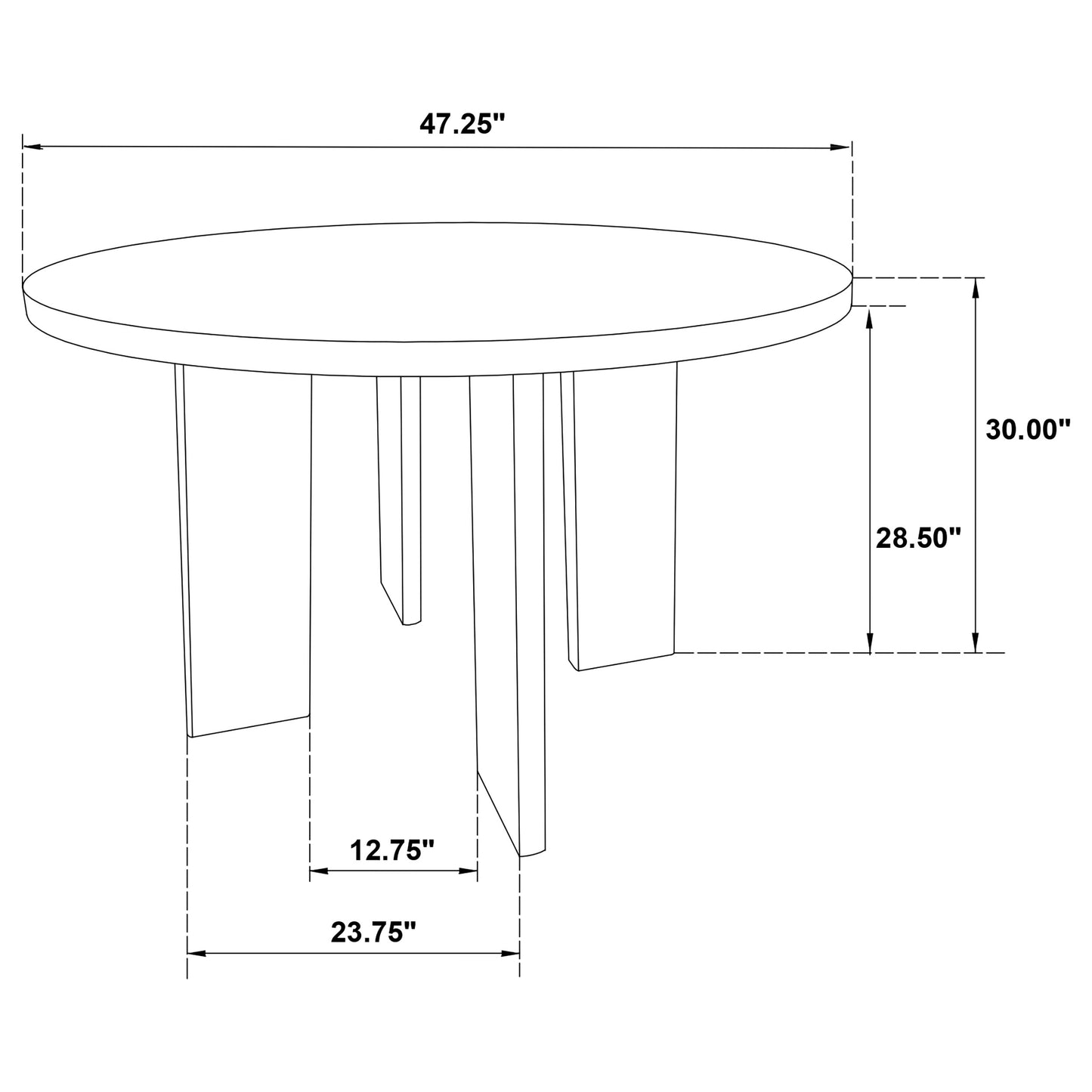 Strouse 5-piece Dining Set Black
