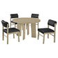 Strouse 5-piece Dining Set Black and Natural Oak