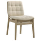 Strouse 5-piece Dining Set Cream and Natural Oak