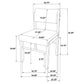 Strouse 5-piece Dining Set Cream and Walnut