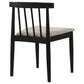 Cullen Dining Side Chair Upholstered Seat Black (Set of 2)