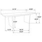 Decker 7-piece 82-inch Rectangular Dining Set Cream and Black