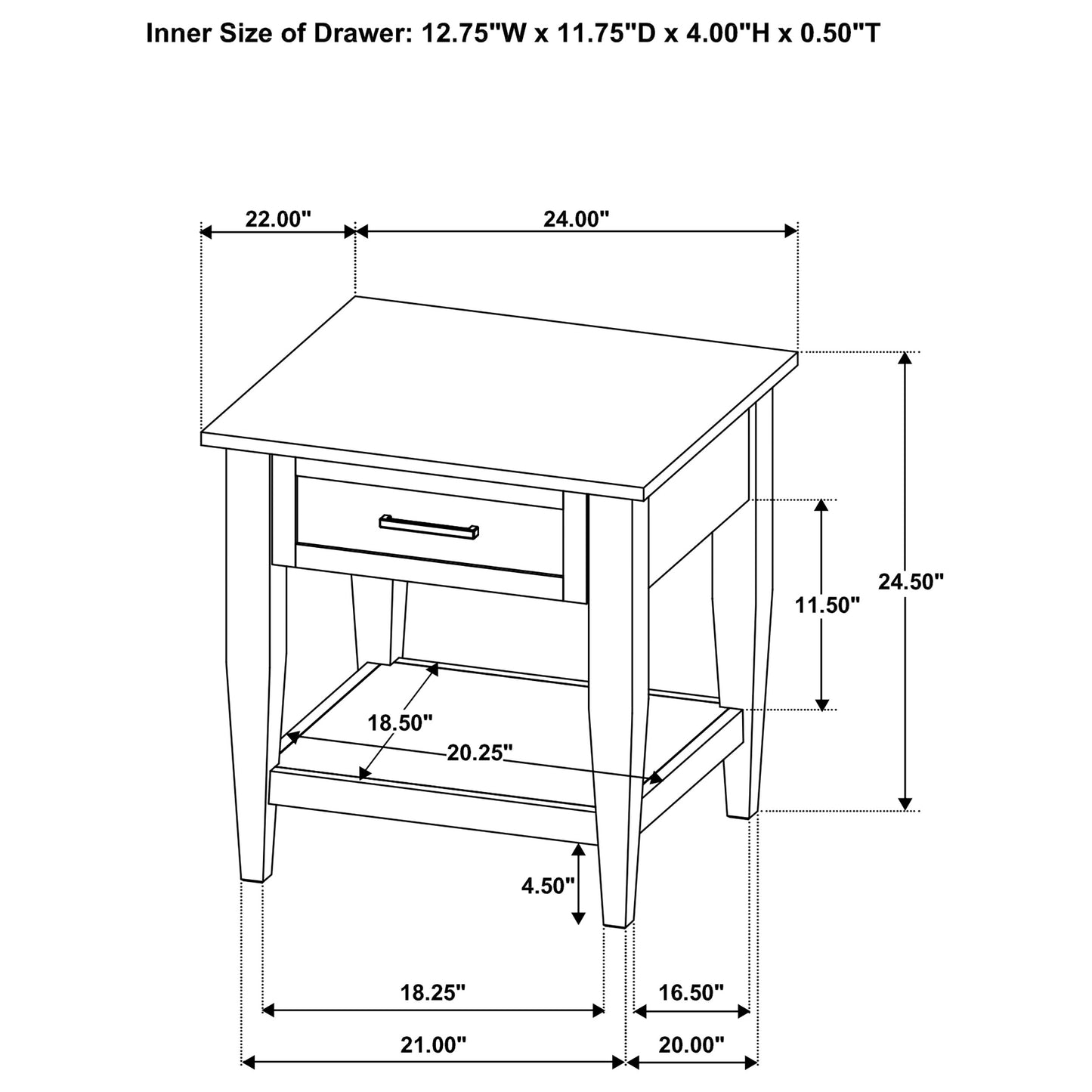 Lindenton 1-drawer Wood Occasional Side End Table Blonde
