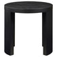 Sweeney 24-inch Round Wood Occasional Side End Table Black
