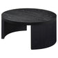 Sweeney 39-inch Round Wood Occasional Cocktail Coffee Table Black