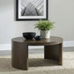 Sweeney 39-inch Round Wood Occasional Cocktail Coffee Table Dark Walnut